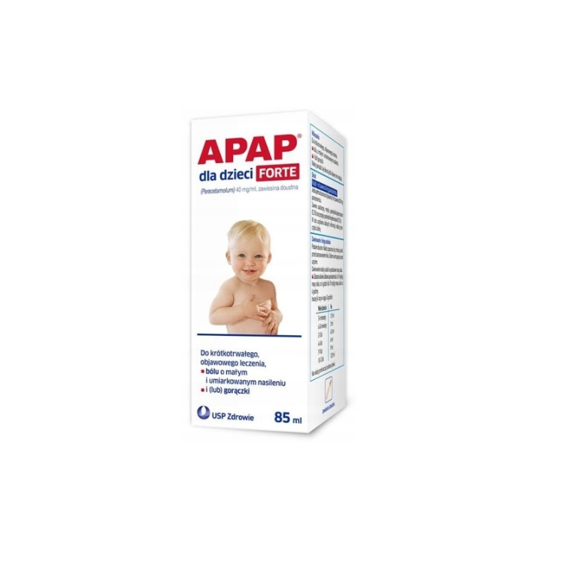 Apap Dla Dzieci Forte smak malinowy zawiesina doustna 40 mg/ml 85 ml