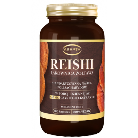 REISHI - Lakownica Żółtawa 540mg ekstraktu 100kps VEGAN REISHI - Lakownica Żółtawa 540mg ekstraktu 100kps VEGAN_2