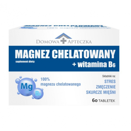 Magnez Chelatowany + Witamina B6 tabletki - 60 tabl.