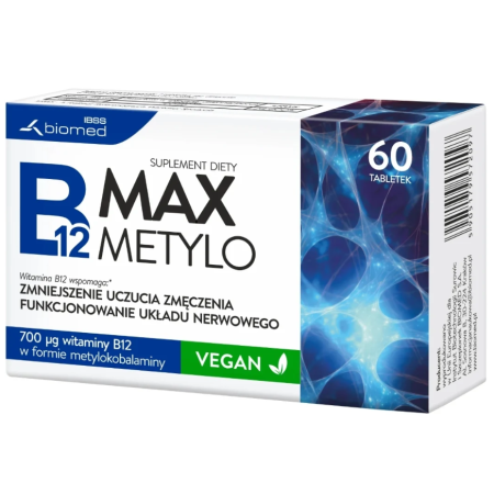 B12 Max Metylokobalamina tabletki - 60 tabl.