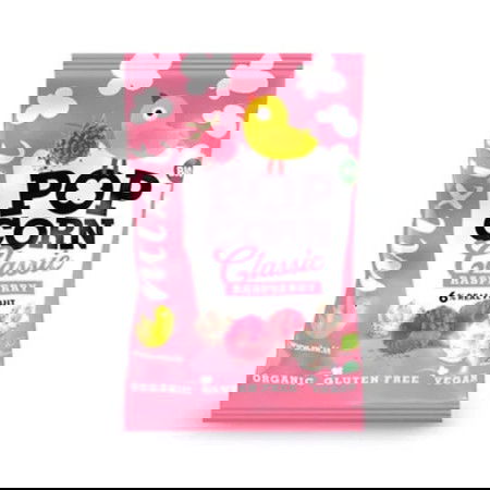 Duży BIO popcorn - Malina 75g