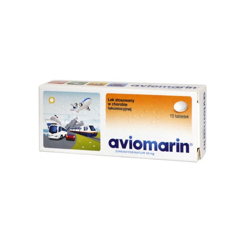 Aviomarin 50 mg nudności, wymioty10 tabletek