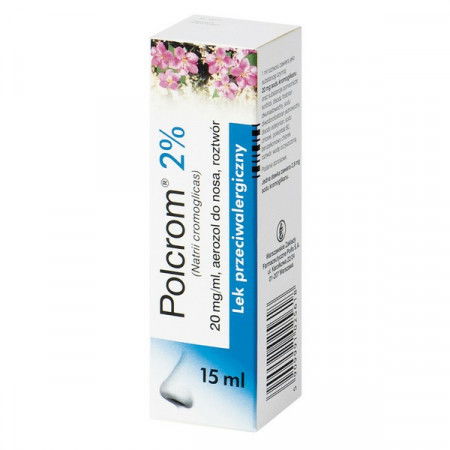 Polcrom 2%, (2,8 mg/dawkę), aerozol do nosa, 15 ml