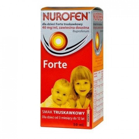 Nurofen dla dzieci Forte truskawkowy, ibuprofen 40mg/ml