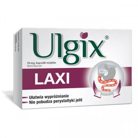 Ulgix Laxi (Doculax) 50mg, 30 kapsułek, na wzdęcia