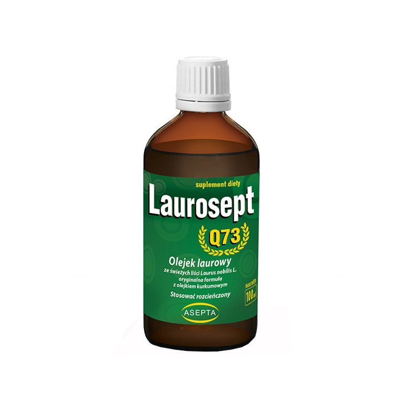 Laurosept Q73 Olejek laurowy z dodatkiem kurkumy, krople 100 ml – wzmocnienie naturalnej odporności i wsparcie układu krążenia