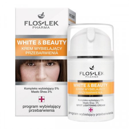 FlosLek Pharma White&Beauty, krem wybielający przebarwienia, 50