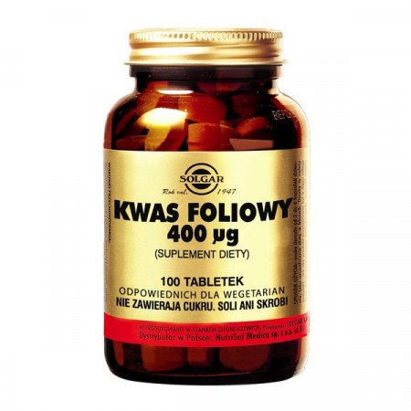 Solgar Kwas foliowy, tabletki, 100 szt.