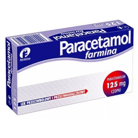 Paracetamol Farmina 0,125g 10 czop.