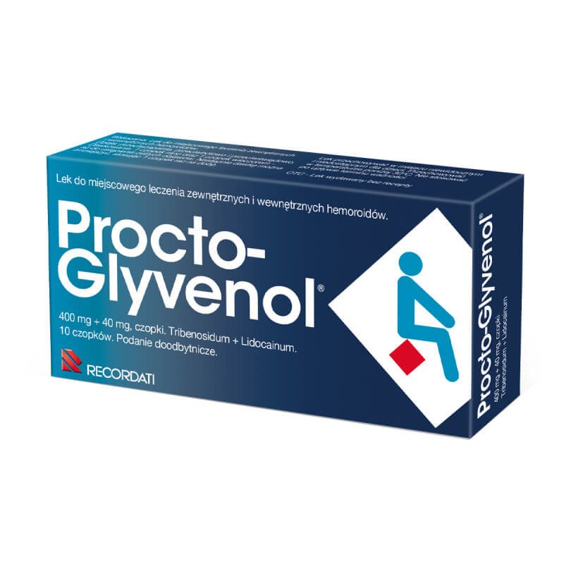 Procto-Glyvenol, czopki na hemoroidy 10 szt.